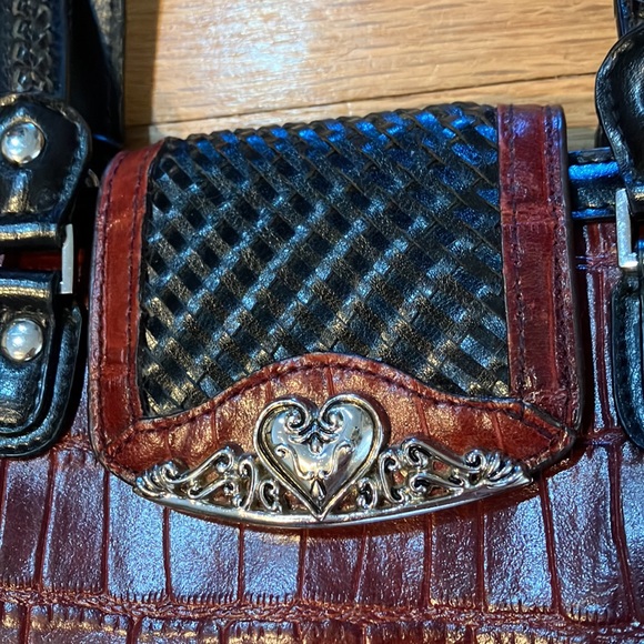 Vintage M.C. Marc Chantel embossed leather purse with heart - Picture 2 of 12